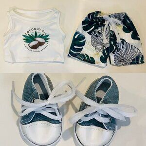 18" AMERICAN BOY DOLL 3-PC BOARD SWIM SHORTS SHIRT SNEAKERS SET Our Generation